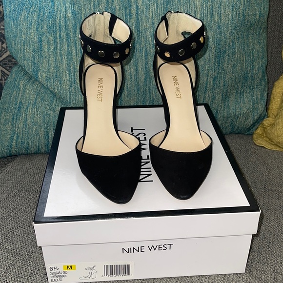 Nine West Sharmain Black Heels 6.5M - Picture 1 of 6